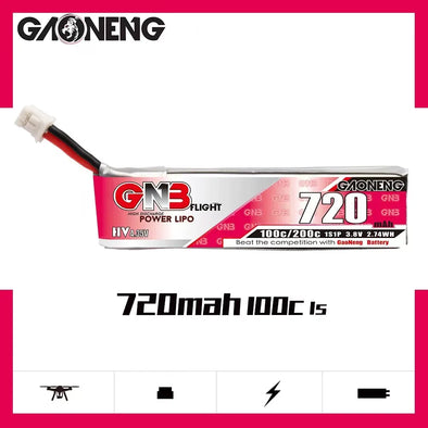 GNB 720 mAh 1S HV 100C PH2.0 LiPo Battery