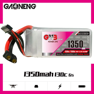 GNB 1350 mAh 6S 130C XT60 LiPo Battery