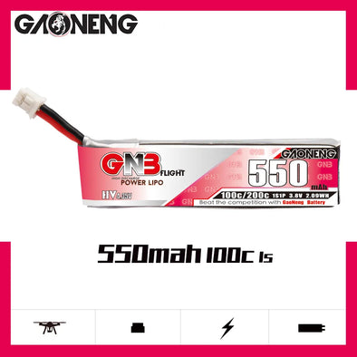 GNB 550 mAh 1S HV 100C PH2.0 LiPo Battery