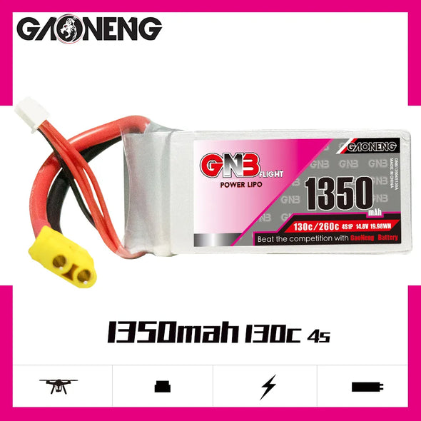 GNB 1350 mAh 4S 130C XT60 LiPo Battery