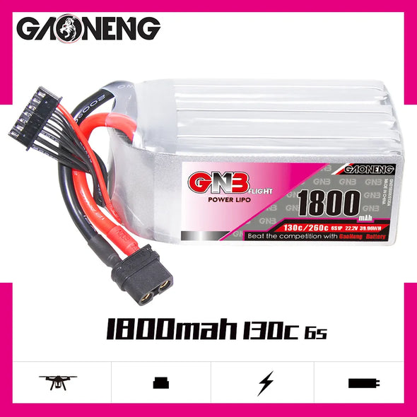 GNB 1800 mAh 6S 130C XT60 LiPo Battery