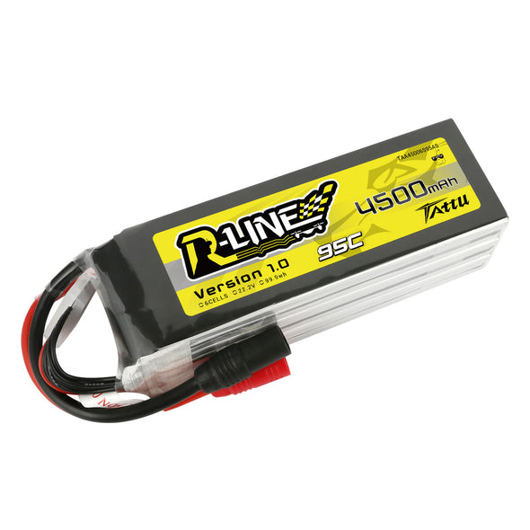 Tattu R-Line 4500 mAh 22.2V 6S1P 95C Lipo Battery AS150 plug
