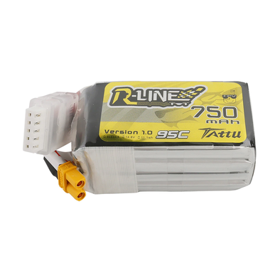Tattu R-Line 750 mAh 11.1V 95C 3S1P Lipo Battery Pack XT30 Plug