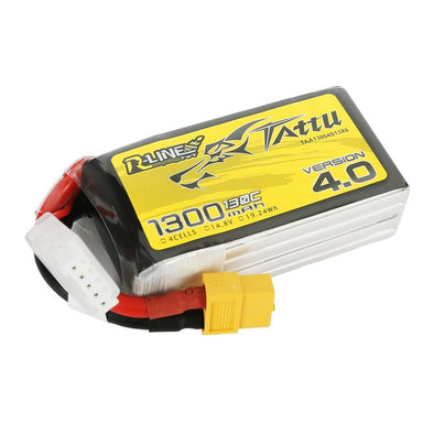Tattu R-Line Version 4.0 1300 mAh 14.8V 4S1P 130C Lipo Battery XT60 plug