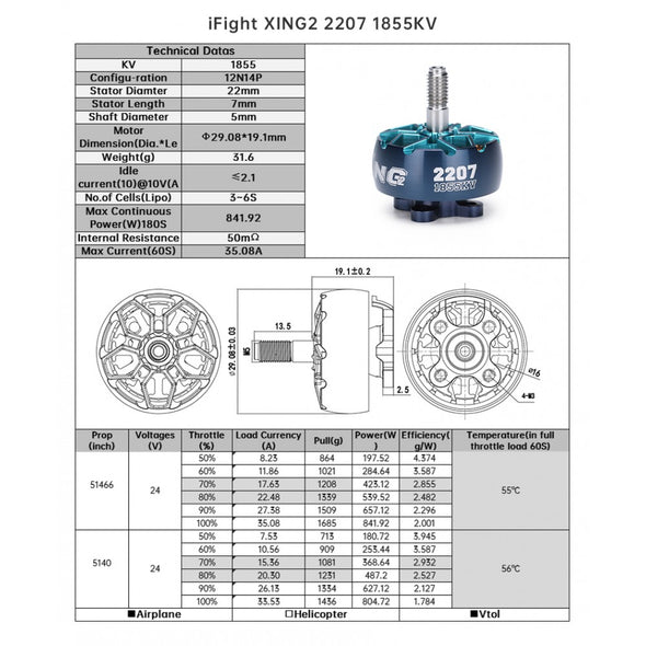 iFlight XING2 2207 1855/2755KV Motor